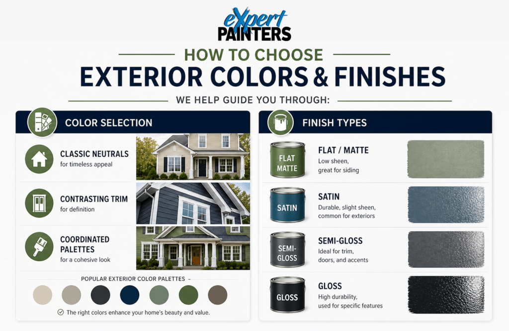 EXPERT PAINTERS HOW TO CHOOSE EXTERIOR COLORS AND FINISHES 
